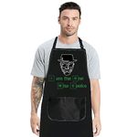 JNIAP Walter White Cooking Apron Crime TV Show Inspired Gifts Walter White Gifts I Am The One Who Cooks Adjustable Apron, Who Cooks, Adjustable