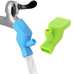 Sulfar Flexible Silicone Faucet Extension||Tap Extender for wash Your face||Faucet Extender for Drink Water||Faucet for Kitchen & Bathroom (Multicolor) Pack of 2