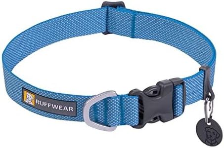 RUFFWEAR Hundehalsband Hi & Light, ultrastark und leicht, Starkes Tubelok-Gewebe, Aluminium-Leinenbefestigungsring und Schnalle, stilvolles Halsband, Blue Dusk (XS, 23-28cm)