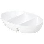 GenWare Porcelain 3 Division Vegetable Dish 28cm, 3DV2-W, Single