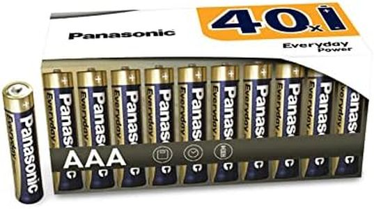 Panasonic Batteries Pile alcaline Everyday Power, AAA micro LR03, 1,5 V, paquet de 40 dans un Emballage sans Plastique, pour une Énergie Fiable, Alcaline