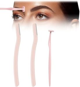 Eyebrow Razors w/Dermaplane Razors Set - Japanese Blades Razors - Small Face Razors for Peach Fuzz and Fine Hair, Multipurpose Exfoliating Dermaplaning Tools for Women and Men, 3 Packs