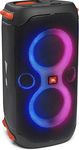 JBL PartyBox 110 Portable Party Speaker with 160W Powerful Sound, Built-in Lights, Up to 12 Hours of Playtime and IPX4 Splashproof Design - Black