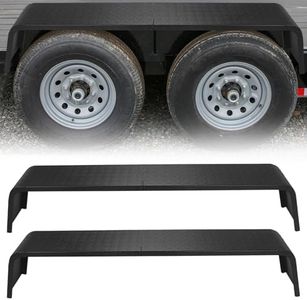 GarveeTech Trailer Fenders, Detachable Heavy Duty Plate Steelfenders for 13"-15" Wheels Tandem Axle Trailer, 2Pcs