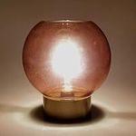 Cello Lighting - Globe Medium Light Red Battery Operated Lamp, Glass Table Lamp, Table Lamps for Living Room and Home Decor, Decorative Cordless Table Lamps for Home, Bedside Lamp for Room Décor