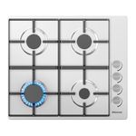 Hisense GM642XHS Built-in 60cm Gas Hob - Stainless Steel with 4 Cooking Areas, Easy Clean Surface, One -Hand Ignition, 60 x 52 x 8.9 cm (L x W x H)