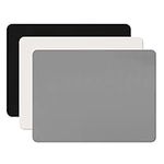 3 Pack Silicone Sheet for Crafts, Resin Jewelry Casting Molds Mat, Food Grade Silicone Placemat, Multipurpose Table Protector, Nonstick Nonskid Heat-Resistant, Black & Gray & Beige (15.7 x 11.8 inch)