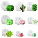 HASTHIP® 9Pcs Succulent Silicone Molds 9 Styles Succulent Silicone Molds DIY Resin Succulent Desk Decor Silicone Molds DIY Resin Succulent Desk Decor Gift