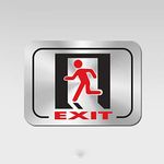 Exit Sign For Glass