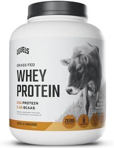 Levels Grass Fed 100% Whey Protein, No Hormones, Vanilla Cinnamon, 5LB