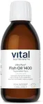 Vital Nutrients - Ultra Pure Fish Oil 1400 (Pharmaceutical Grade) - Deep Sea Liquid Fish Oil, Cardiovascular Support, Natural Lemon Flavor - 200 ml per Bottle