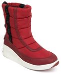 LONDON FOG Womens Chase Nylon Cold Weather Snow Boot Warm Lined Winter Boots, Red, 9 UK