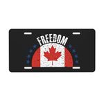 The Canada Flag and Freedom License Plate 6x12 Inch Car Front License Plate Cover Funny Metal Car Plates Tag Novelty Vanity Tag Decor