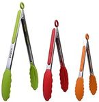 Popco Silicone Tongs for Cooking (3