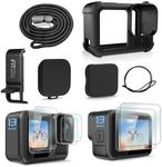 FitStill Black Silicone Sleeve Rubber Protective Case Only for Go Pro Hero 13 Black,Battery Side Cover&Screen Protectors& Lens Caps&Lanyard for Go Pro Hero 13 Black Accessories Kit