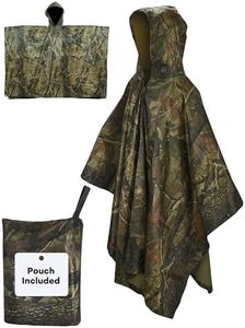 ACOWAY Camo Rain Poncho - Versatile Polyester Ponchos for Men and Women - One Size Fits All Raincoat with Hood - Use as Hunting Blind, Emergency Shelter, Picnic Blanket and More