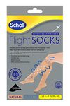 Scholl Flight Socks - Clinically Proven Compression Socks for Flight Travel - Help Prevent Swollen Ankles and Deep Vein Thrombosis (DVT) - Sheer - Size 6-8, 1 Pair