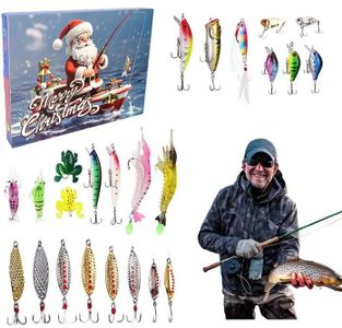 Pecheur Calendrier De l'Avent 2024 Homme, Calendrier Avent, 24 Set d'Appâts De Pêche, Calendrier De Noël 2024, Calendrier De l'Avent De Pêche pour Adultes, Cadeau De Pêche pour Les Enfants Pêcheurs