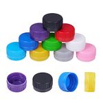 PandaHall Elite 100pcs Bottle Decorative Caps, 10 Color Plastic Bottle Lids Reusable Bottle Tops Sticker for DIY Craft Scrapbooks Outdoor Games Intelligence Developm