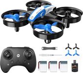 Holy Stone HS210 Mini Drone for Kids and Beginners RC Nano Quadcopter Indoor Small Helicopter Plane with Auto Hovering, 3D Flip, Headless Mode and 3 Batteries, Great Gift Toy for Boys and Girls, Blue