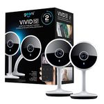 Geeni Vivid Indoor Smart Wi-Fi Camera, 1080p HD Surveillance with 2-Way Talk and Motion Detection, Compatible with Alexa and Google Assistant, No Hub Required (2 Pack)