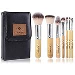 SHANY 7 Piece Petite Pro Bamboo Brush Set with Carrying Case, I Love Bamboo