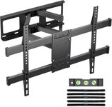 Suptek Full Motion TV Wall Mount for 32 to 84 Inch TV, Swivel and Tilt with Articulating Dual Arms, Max VESA 600X400mm, Holds up to 132lbs, Fits Max 16" Wood Studs, MA01A