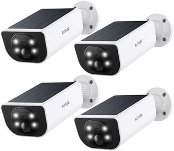 AOQEE Cameras for Home Security-2K Wireless Security Camera Outdoor with AI Motion Detection & Siren, Non-Stop Solar Powered Charging, Color Night Vision, SD/Cloud Storage, Waterproof, S1 4P