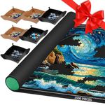 Rubber Jigsaw Puzzle Mat Roll Up 1500 1000 Pieces Folder Sorting Trays Saver Adults Portable Tapis Casse-Tête Morceaux Glue Sheets Sorter Game Mat Board Table Frame Gift