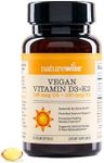 NatureWise Vitamin D3 + K2 Supplement to Support Bone Health - Vegan K2 D3 Vitamin Supplement with No Artificial Ingredients - Vitamin D3 K2 Manufactured in The USA - Vitamin K2 D3-60 Softgels