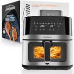 Sunbeam Alinea Max 7.5L DiamondForce Air Fryer | Durable Non Stick, Large Viewing Window, Internal Light, 10 Cooking Functions, Compact Size, Stainless Steel Finish AFP4570DF