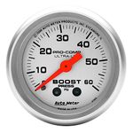 Auto Meter 4305 Ultra-Lite 2" 0-60 PSI Mechanical Boost Gauge