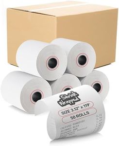 50 Rolls - Thermal Receipt Paper 3 1/8" x 119' - BPA Free - Compatible with Clover Station and Epson - Cash Register Receipt Printer Paper for High Volume Transactions