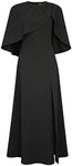 CHIC STAR Womens Cupro Cape Dress L