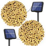 bitjam 2 Pack Solar String Lights Outdoor Waterproof, 39Ft 120 LED Solar Christmas Fairy Lights 8 Modes Solar Tree Lights for Outdoor Patio, Garden, Party, Wedding, Balcony, Xmas Decor, Warm White