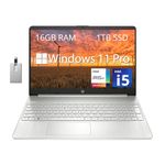 HP 15.6" FHD Business Laptop, Intel Core i5-1135G7, 16GB DDR4 RAM, 1TB PCIe SSD, Intel Iris Xe Graphics, Numpad, Webcam, Wi-Fi 5, Bluetooth, Silver, Win 11 Pro, 32GB Hotface USB Card