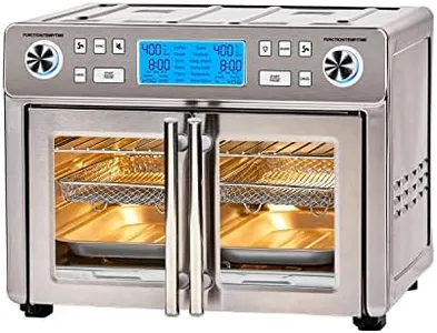 Emeril Lagasse Dual Zone 360 Air Fryer Oven Combo with French Door, 25 QT Extra Large Cook Two Foods in Different Ways, Up to 60% Faster from Frozen to Finish