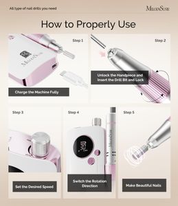 MelodySusie Electric Nail File – 30000RPM Professional Manicure Tool