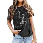 QICAISH Acotar Velaris Shirt Women Night Court Gift T-Shirt City of Starlight Funny Graphic Tees Letter Print Short Sleeve Tops, Grey, L