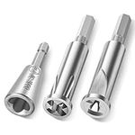 SUNJOYCO Wire Twisting Tools, Hex Shank Cable Wire Stripper and Twister, Wire Nut Twister Spin Twist Wire Connector Socket, Electrician Wire Stripping and Twisting Tool for Power Drill (3 Pieces)