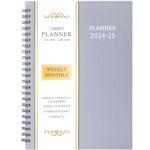 2024-2025 Planner - Jul. 2024 - Jun. 2025, Academic Planner 2024-2025, Weekly and Monthly Planner, 6.25" × 8.3", Tabs, Inner Pocket, Strong Twin-Wire Binding, Improving Your Time Management Skill