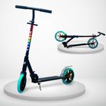 Wembley Kick Scooter for Kids & Adults, 2 Wheel Foldable Kids Scooter with 3 Height Adjustable, Stand, Brake & PU Wheels | Runner Skate Scooter for Adults Kids 8+ Years Boys Girls (Sky Blue)