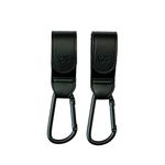 Harper & me Buggy Clips. 2pcs Black Carabiner Clips. Hook Your Shopping Bags, Baby Changing or Handbag to Any Universal Pram, Stroller or Pushchair.