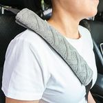 JUSTTOP 2-Pack Universal Car Seat Belt Pads Cover for A More Comfortable Driving, Seat Belt Shoulder Strap Covers Harness Pad for Car Interior Accessories(Grey)