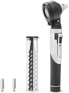 AIESI® Otoscope professionnel médical de poche à fibre optique avec éclairage LED 3V à lumière blanche VISIOSCOPE, Garantie de 24 mois