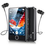 64GB MP3 Player with Bluetooth 5.3, AGPTEK 2.8" Full Touch Screen MP3 Music Player with Speaker, FM Radio, Voice Recorder, E-Book, Line-in Recording