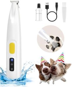 FURBONA Upgraded Dog Paw Trimmer with LED Light, 18 mm Widen Blade, 35 dB Low Noise, LED Display, Fully Waterproof, Rechargeable Clipper for Dogs Cats Trimming Paws, Eyes, Ears, Face, and Rump