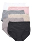 Hanes Women's 6 Pack Core Cotton Brief Panty, Neutrals, X Large