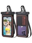 TOPK Waterproof Phone Pouch 2-Pack IPX8 Floating Waterproof Phone Case Dry Bag Compatible with iPhone 15 14 Pro 13 12 11 Pro Max Xs Xr X Samsung S23 S22 S21 Ultra Up to 7.0