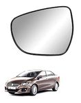 STYCARO - Side View Mirror Glass Plate compatible with Auto Fold Side Mirror Assembly 2014-2023 Maruti Ciaz Type 2 Model (LEFT PASSENGER SIDE)